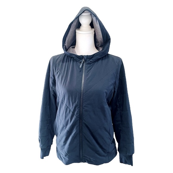 Athleta Girl Black Hooded Jacket XL X-Large